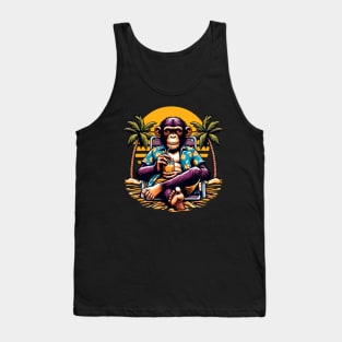 Tropical Monkey | T Shirt Design Tank Top